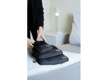 TROIKA Reise-Kompressionstaschen Set BLUE CYCLE PACKING CUBES Werbeartikel