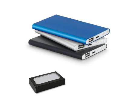 MARCET. Powerbank Slim 4'000 mAh aus Recyceltes Aluminium (100% rAL) und Recyceltes ABS (100% rABS) bedrucken