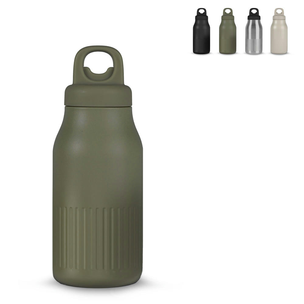 Sagaform Truls Stahlisolierflasche mit praktischem Klickverschluss (recycelt) 500 ml Werbeartikel
