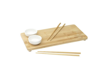 Temaki Bamboo Sushi Tray Geschenkset Werbeartikel