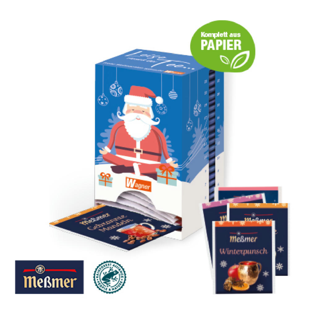Adventskalender Meßmer "Tee-Turm" Werbeartikel