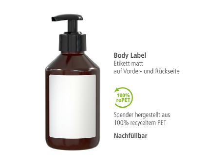250 ml Spender - Duschgel Ingwer-Limette - Body Label Werbeartikel