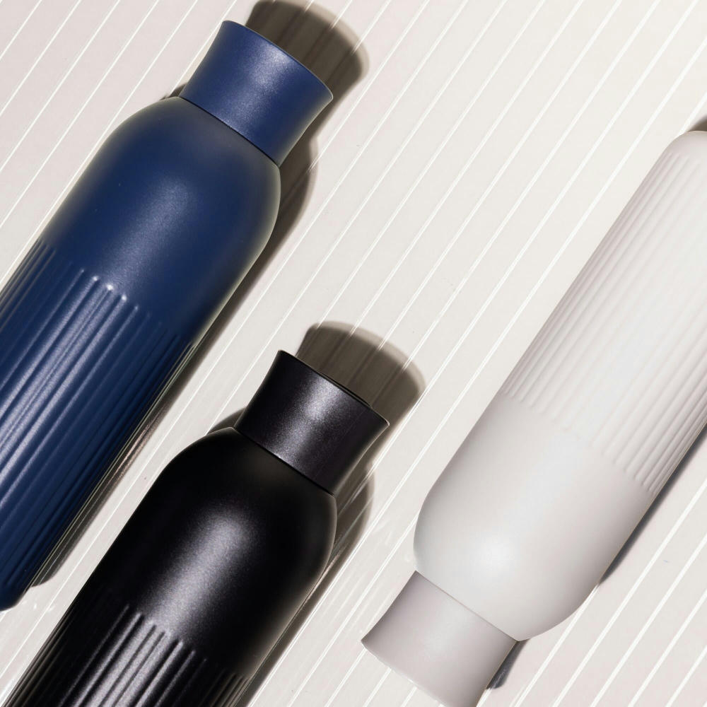 Sagaform Tekla Push Stahlisolierflasche mit Druckverschluss (recycelt) 500 ml Werbeartikel