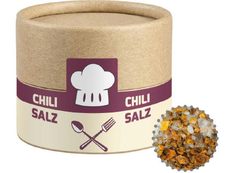 Product image Gewürzmischung Chili-Salz, ca. 30g, Kraftpapierdose Mini Werbeartikel