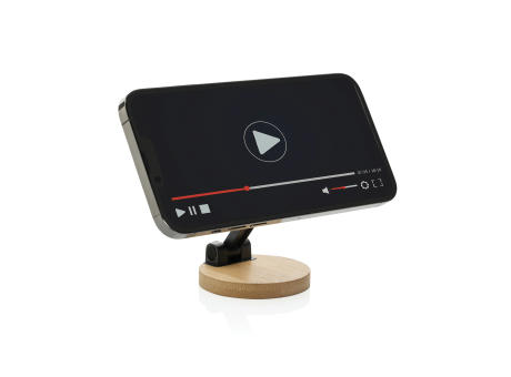 Magmount Telefonständer aus RCS rec. Kunststoff und Bambus Werbeartikel