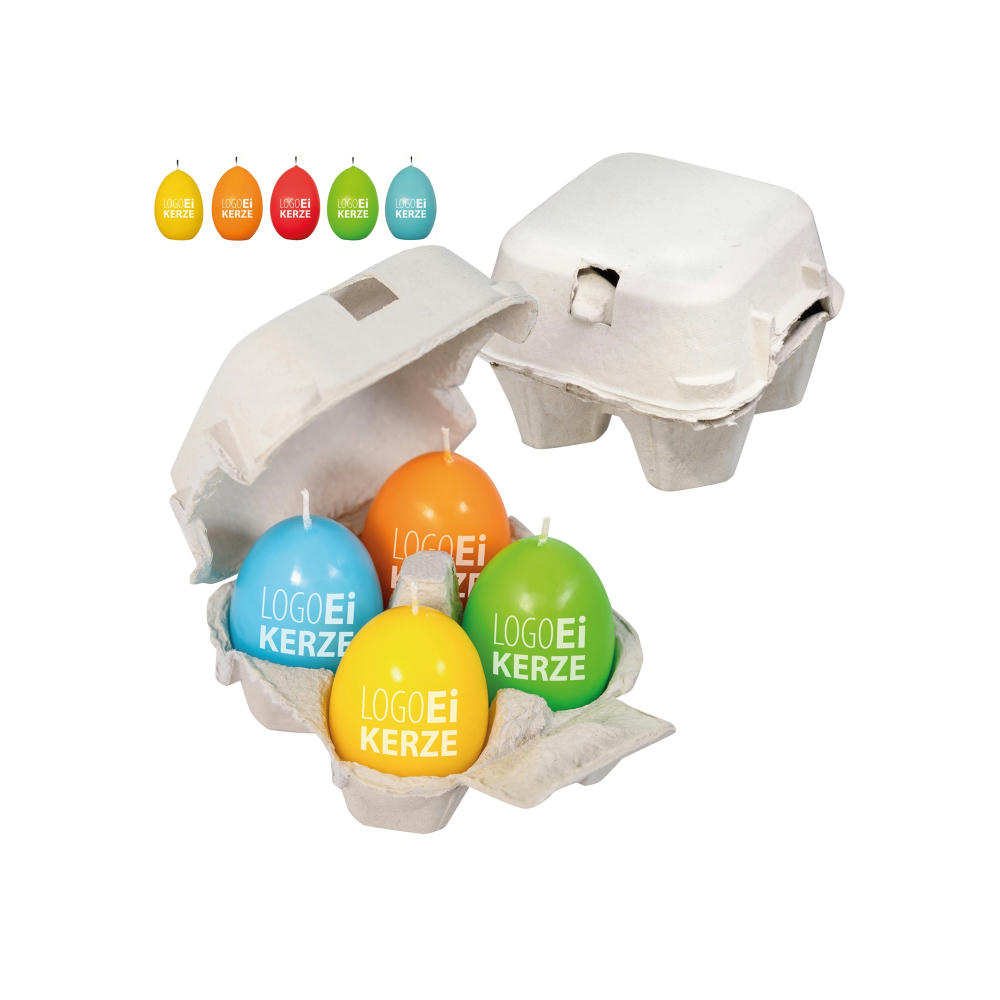 Product image LogoEi Kerze 4er Box Werbeartikel