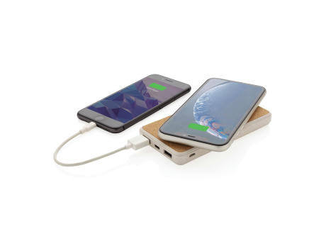 Kork und Weizen 8.000 mAh Wireless Powerbank bedrucken
