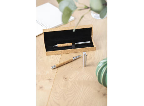 Schreibset aus Kork/Metall Elmer Werbeartikel