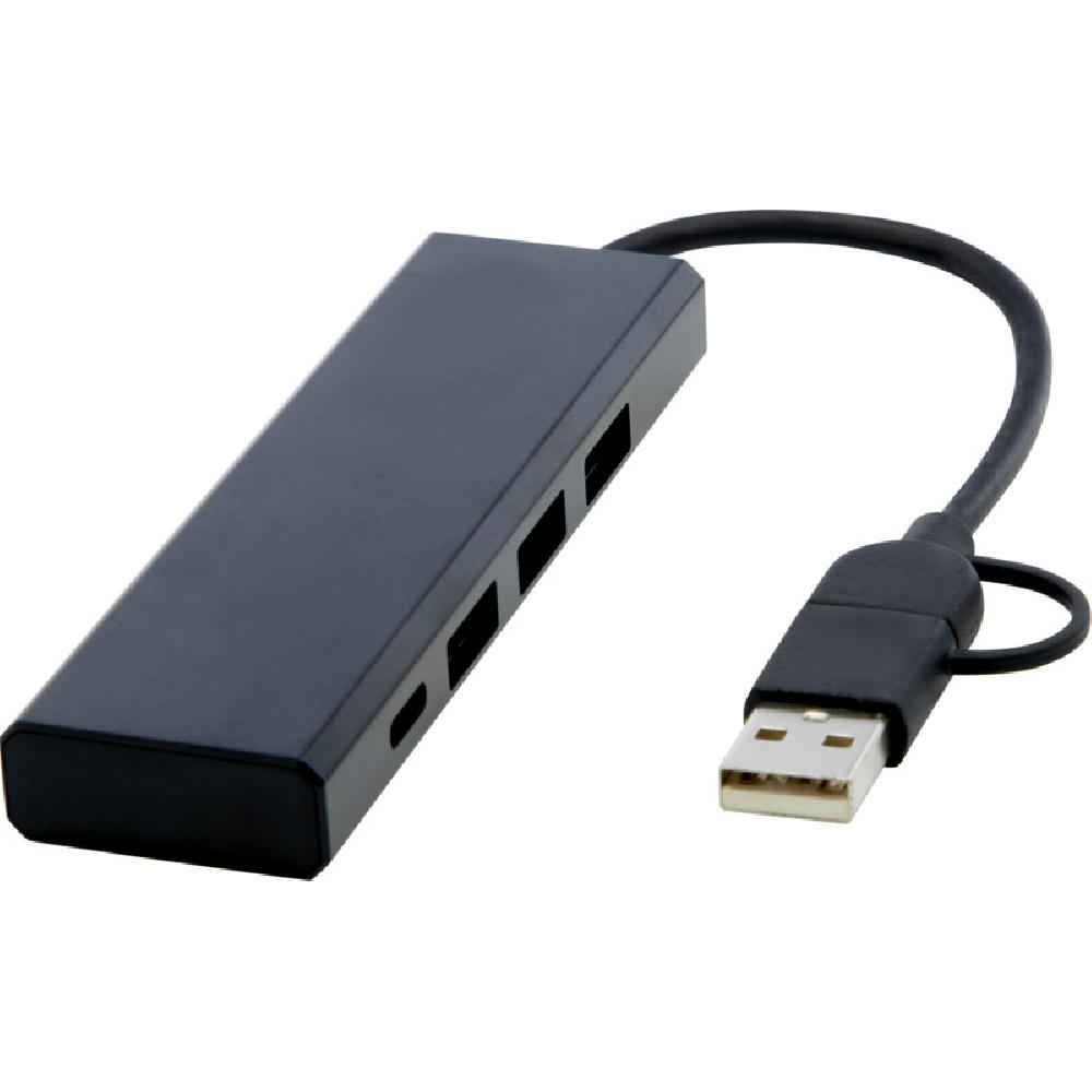Product image Rise USB 2.0 Hub aus recyceltem RCS Aluminium Werbeartikel