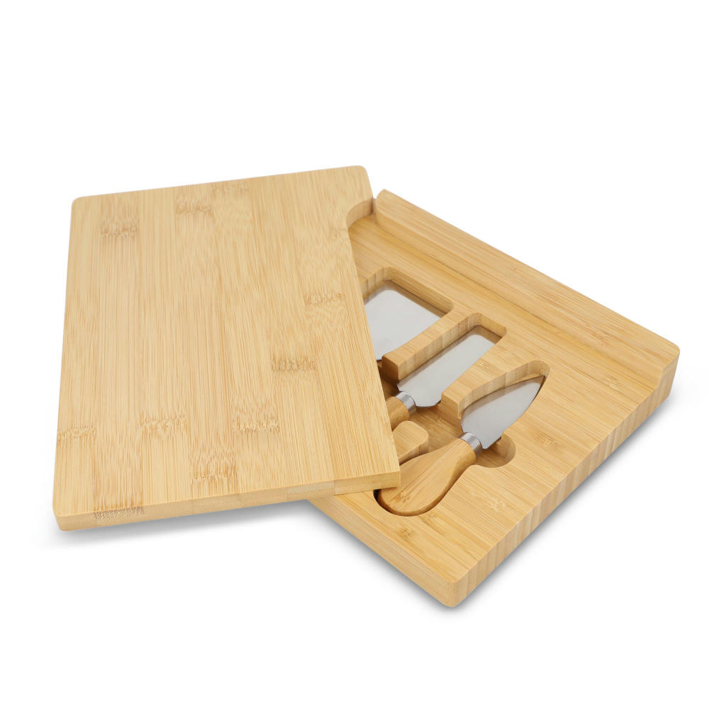 Product image 4er-Set für Käse und Wein aus Bambus Werbeartikel