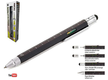 TROIKA Multitasking-Kugelschreiber CONSTRUCTION Werbeartikel