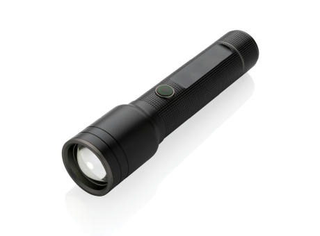 Heavy-Duty USB-Taschenlampe aus RCS recyceltem Aluminium Werbeartikel