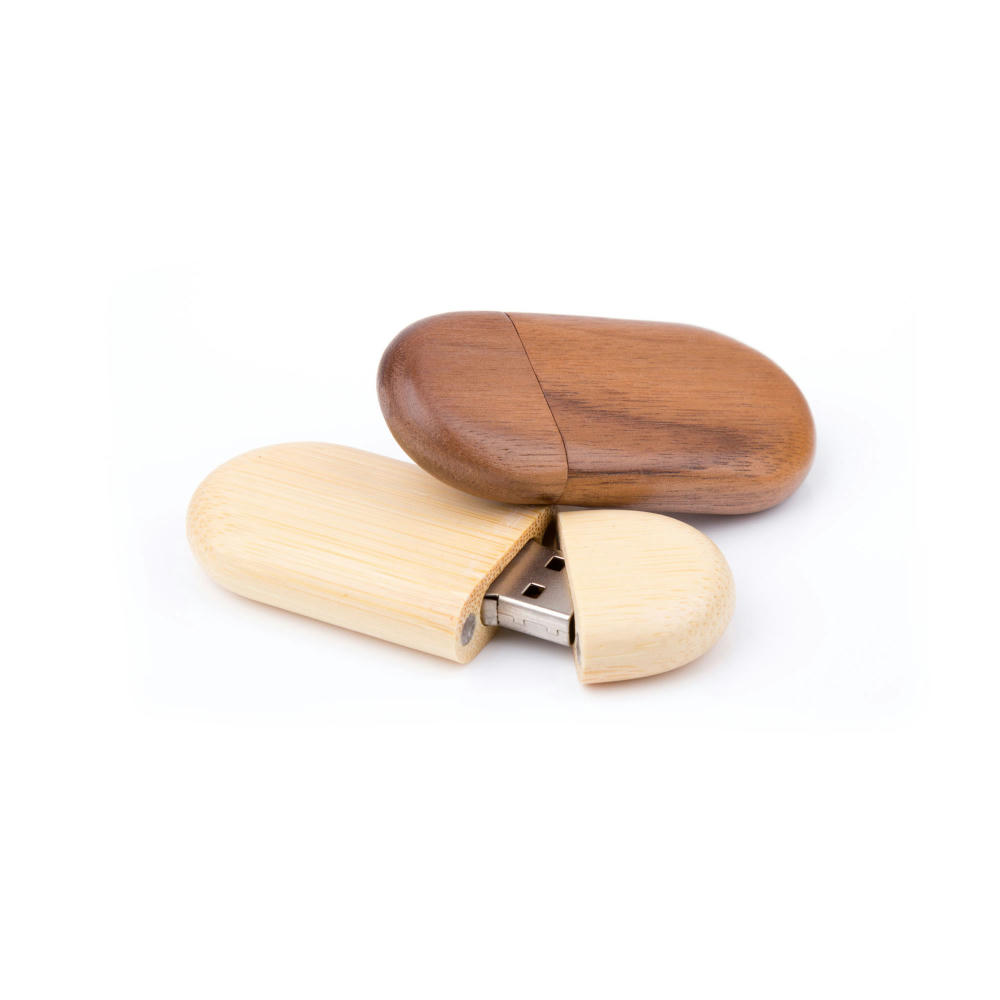 Product image USB Stick Holz Oval Werbeartikel