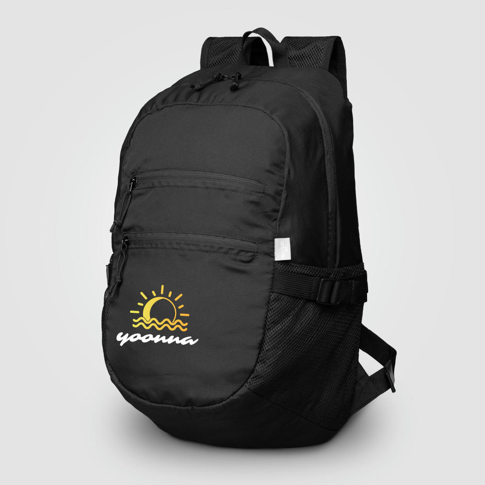 Clover Reise-Rucksack faltbar aus recyceltem Material - 27 L Werbeartikel