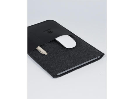 Recycled Felt & Apple Leather Laptop Sleeve 14" bedrucken