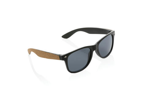 Sonnenbrille aus GRS recyceltem PC-Kunststoff mit Kork bedrucken