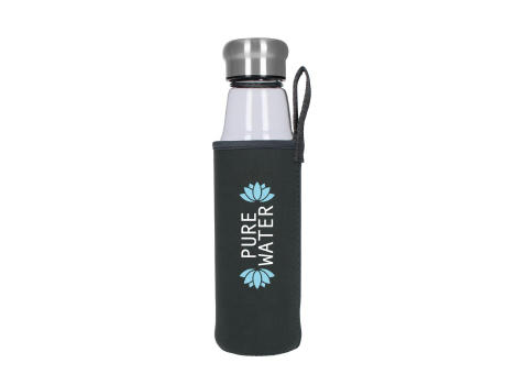 Product image Glasflasche mit Hülle "Life" 0,55 l bedrucken