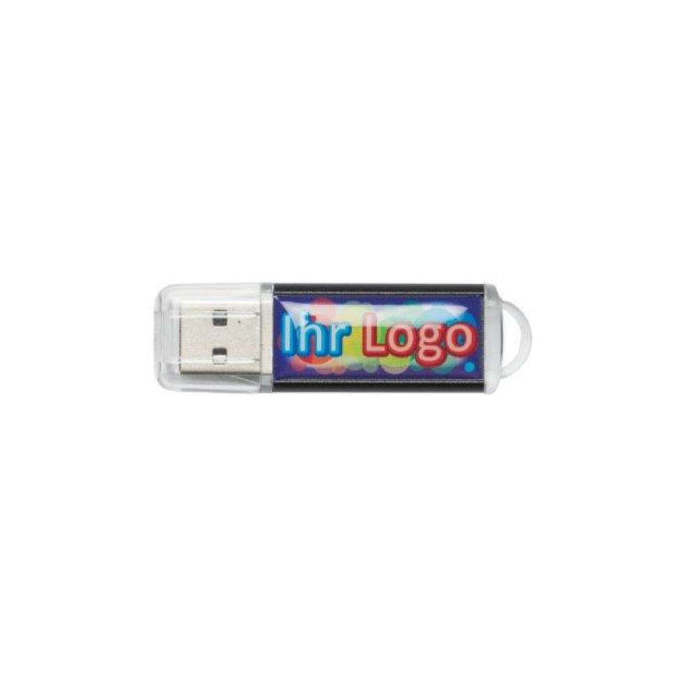USB-Stick F47 Doming USB 2.0 Flash Disk   1 GB Schwarz Werbeartikel