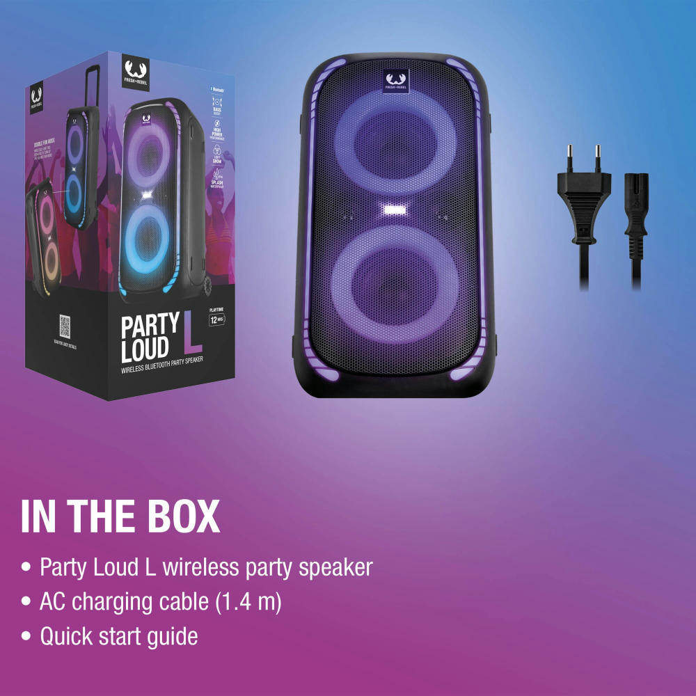 Fresh 'n Rebel Party Loud L Kabelloser Lautsprecher 640W Werbeartikel