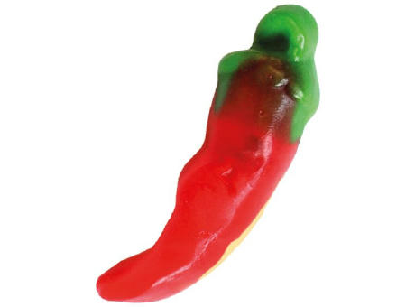 Chili Pepper Werbetüte,   1 Stück, Inhalt: Chili Pepper Fruchtgummi mit Schaumzuckerboden Werbeartikel