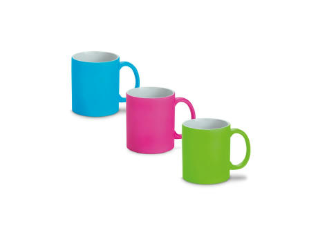 Product image LYNCH. Keramikbecher 350 ml mit neonfarbener Oberfläche bedrucken