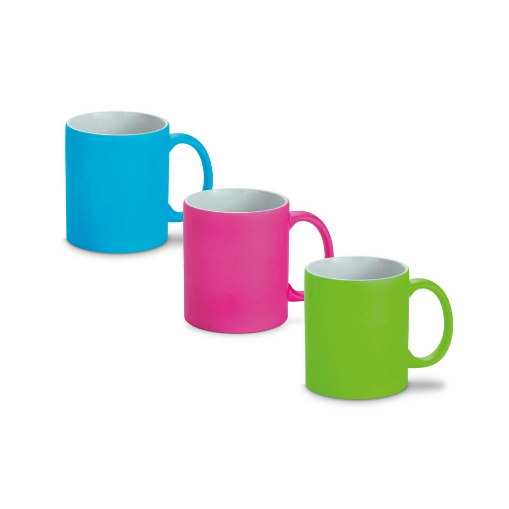 Product image LYNCH. Keramikbecher 350 ml mit neonfarbener Oberfläche Werbeartikel