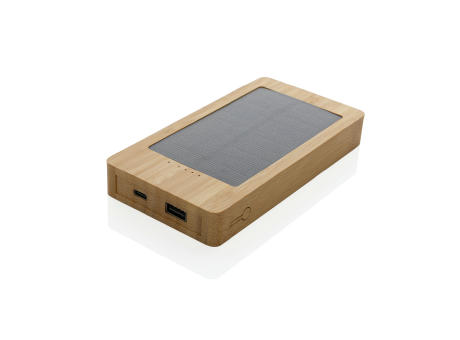 Product image Sunwick 10.000mah Bambus Solar Powerbank bedrucken