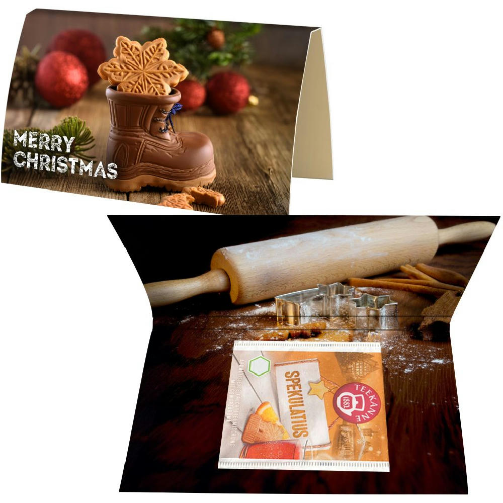 Product image Beuteltee Spekulatius, 2,25g, Werbekarte A6 gefaltet Werbeartikel