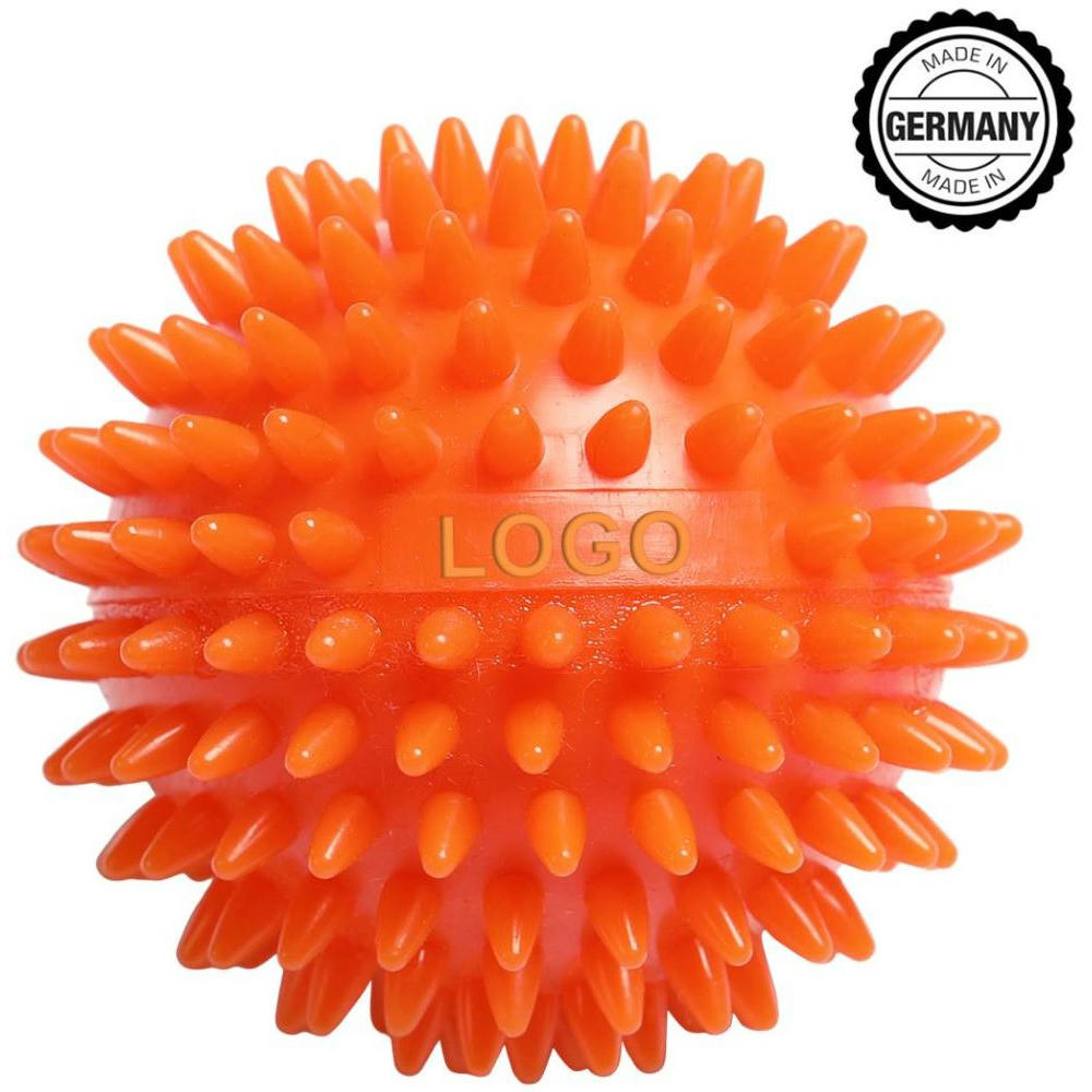 Product image Massageball / Igelball mit rechteckiger Prägung, "Made in Germany" Werbeartikel