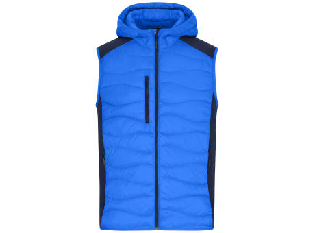 Men's Hybrid Vest - Sportliche Weste mit Kapuze im attraktiven Materialmix Werbeartikel