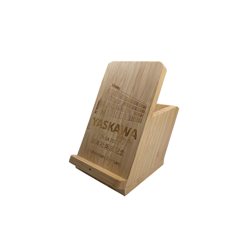 Product image Wireless Charger Stiftehalter 10W Bambus Werbeartikel