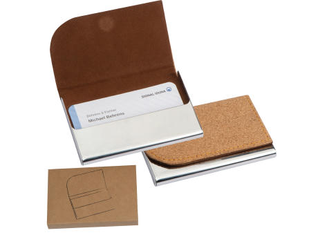 Visitenkarteneui aus Metall mit Korkdeckel bedrucken