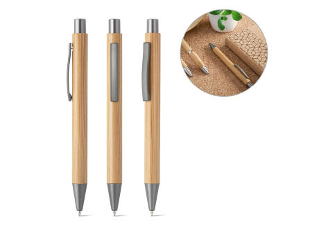 ELLIOT. Kugelschauf aus Bambus mit Clip Werbeartikel