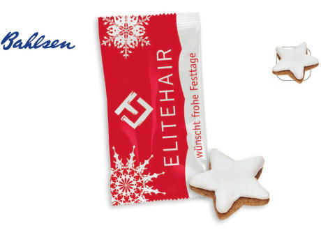 Bahlsen Zimtstern mit Zuckerguss Werbetüte,   1 Stück, Inhalt: Bahlsen Zimtstern mit Zuckerguss Werbeartikel