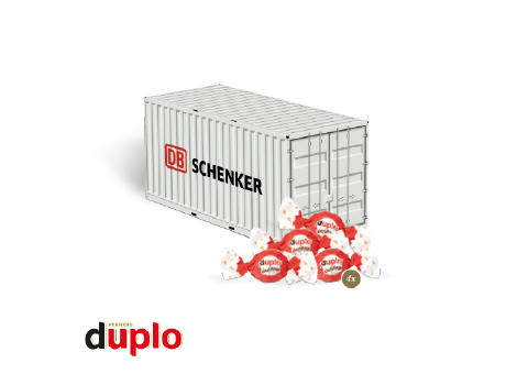 Product image 3D Präsent "Container" mit duplo Knusperlen Werbeartikel
