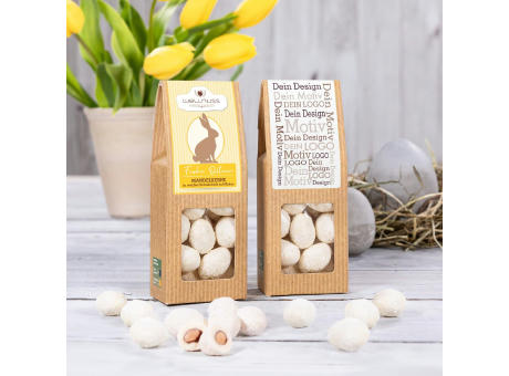 Product image Oster Edition - Kokosmandeln in weißer Schokolade in der Faltschachtel Werbeartikel
