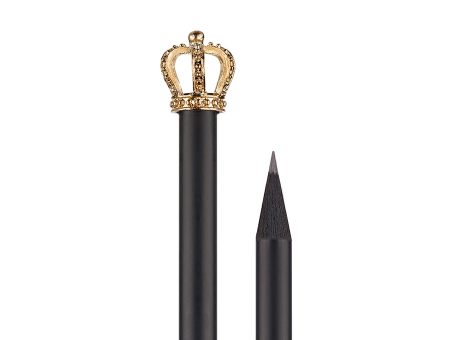Bleistift, schwarzer Bleistift mit Krone bedrucken