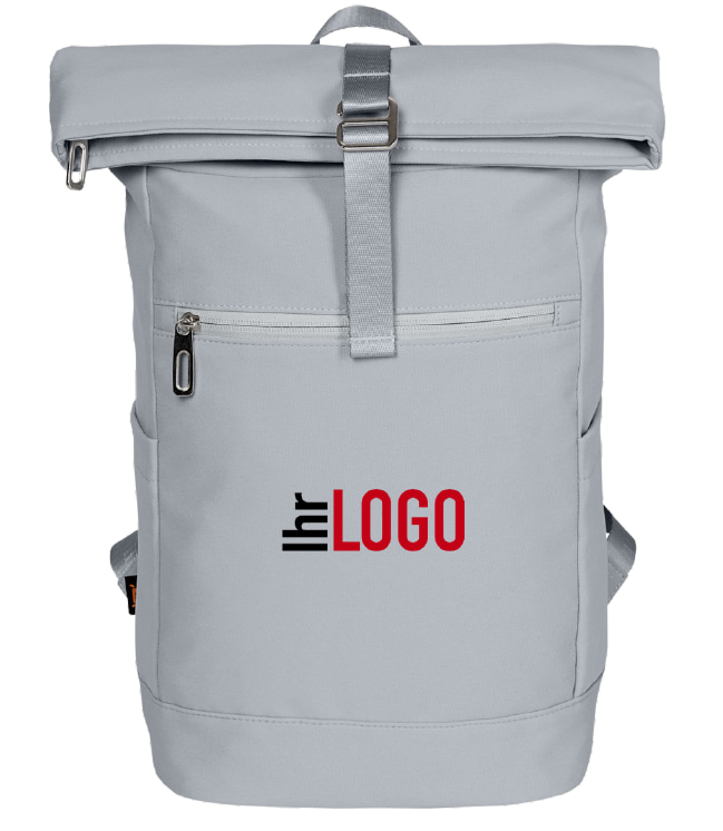 Eisblauer Halfar Rucksack STAR S – moderner Werbeartikel Rucksack mit Logo für Unternehmen