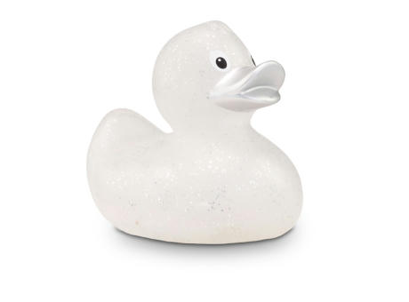 Werbeente Silke Silberglitzer, ca. 8 cm Werbeartikel