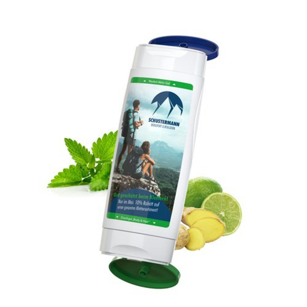 DuoPack Sportgel + Duschgel Ingwer-Limette (2 x 50 ml) Werbeartikel