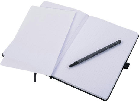 TROIKA Notizblock SLIMPAD A5 CARBON Werbeartikel