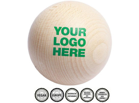 Product image Massageball aus Holz, 5cm, "Made in Europe" bedrucken