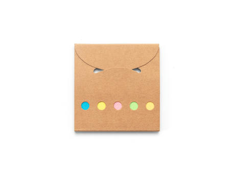 AINSLEY. Büroset 2-in-1- aus 100 % Recyclingpapier mit 6 Haftnotizblöcken Werbeartikel