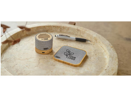 Drahtloser Bambus Lautsprecher Cory Werbeartikel