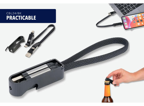 TROIKA Schnellladekabel PRACTICABLE bedrucken