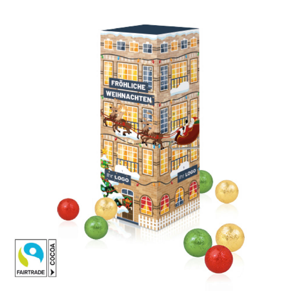 Product image Adventskalender "Turm" mit Fairtrade® Schokolade Werbeartikel