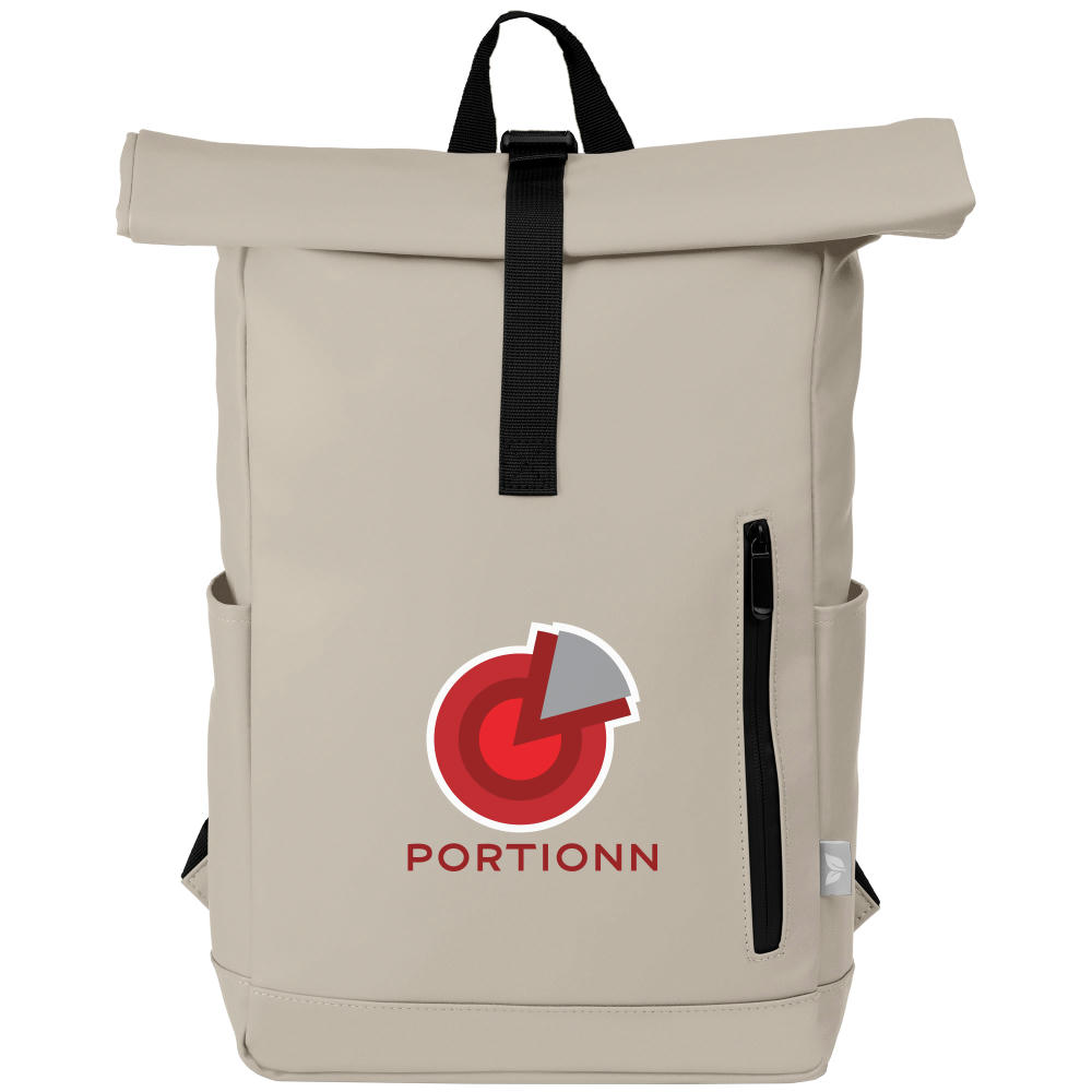 Malmö - Rolltop-Rucksack aus Recyclingmaterial - Wasserdicht Werbeartikel