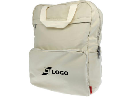 Faltbarer Rucksack 'Cordoba', Polycotton beige bedrucken