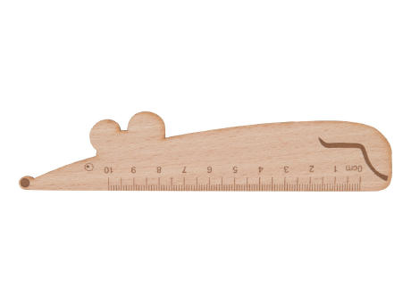 Lineal aus Holz Looney Werbeartikel