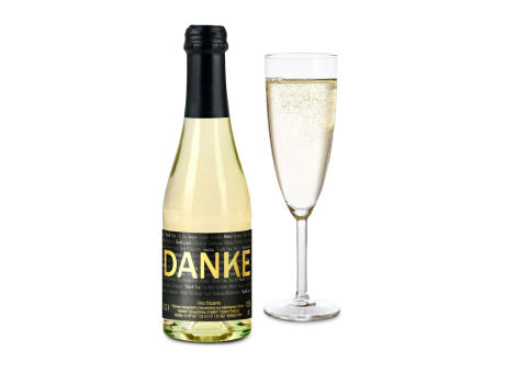 6x Danke Secco Flaschen, 0,2 l Werbeartikel